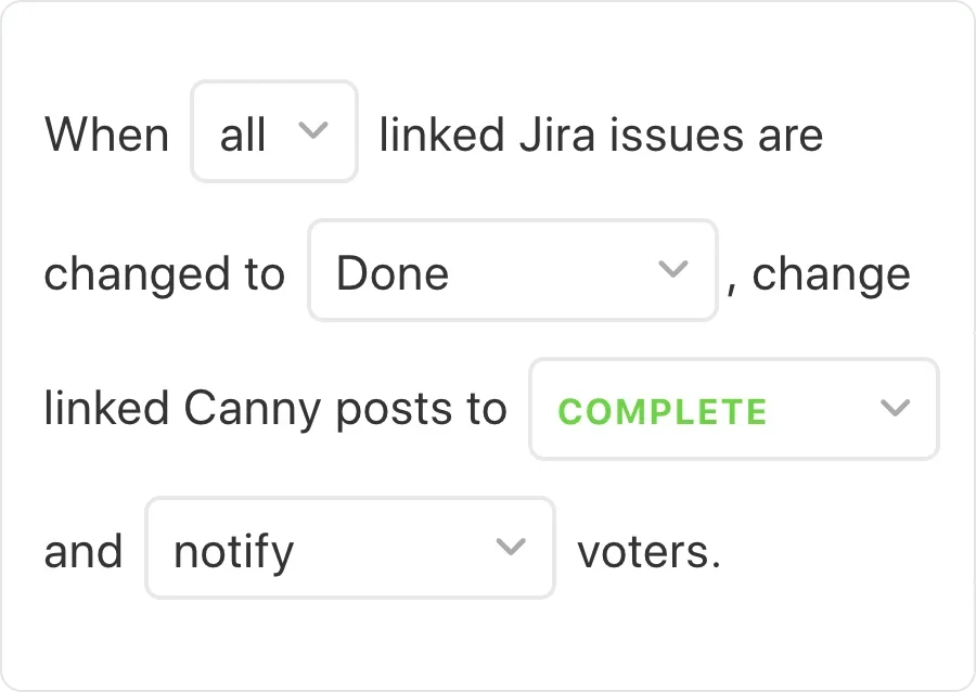 Product roadmap synced with Jira and Linear.