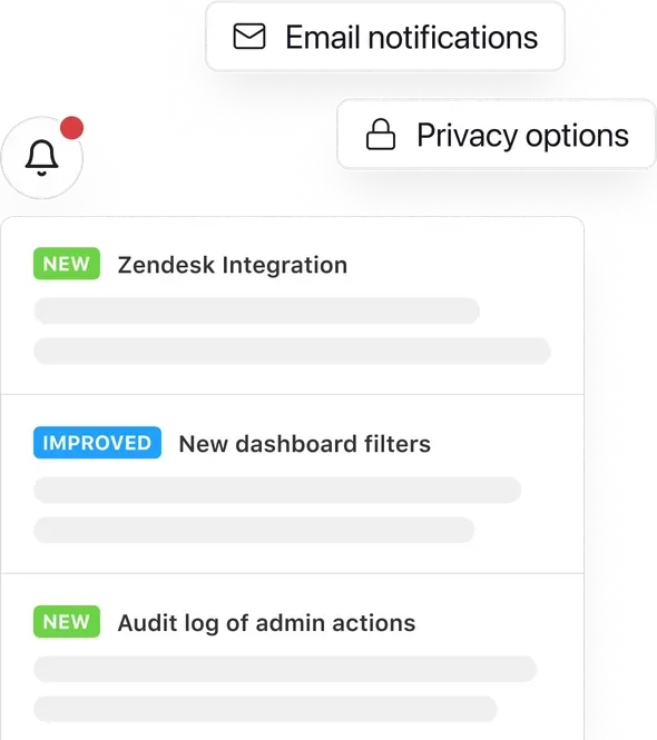 Write changelogs, adjust privacy and email notification settings, and more.